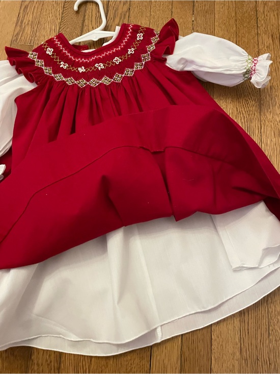 Willbeth Other - 2pc Willbeth Red Smocked Bishop Dress Girls 12 months luxury designer